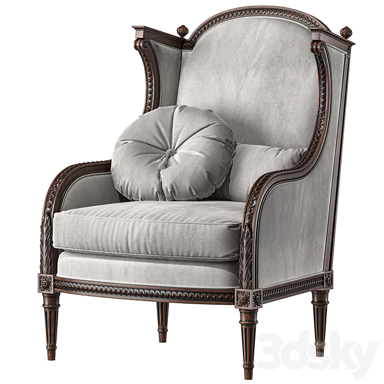 chairish french armchair art 9493 - Arm chair - 3D model