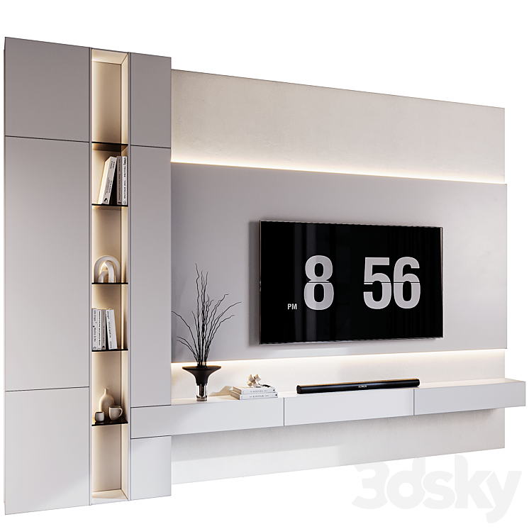 TV Wall 08 - TV Wall - 3D model