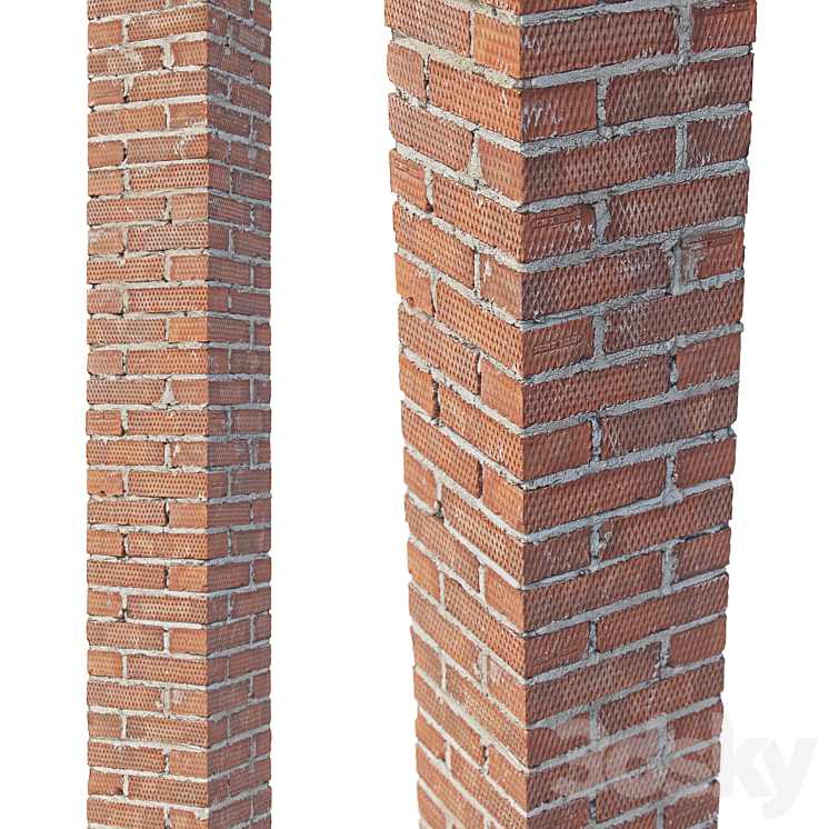 Brick column - Stone - 3D model