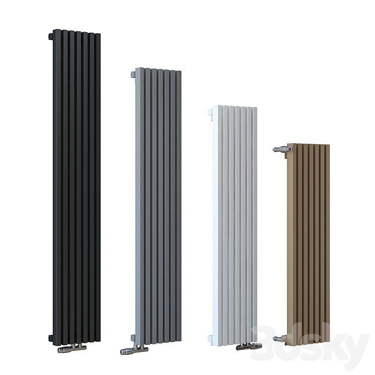 Steel tubular radiators KZTO Quadrum - Radiator - 3D model