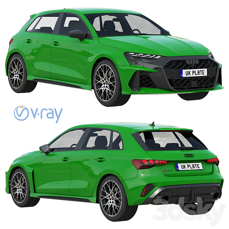 2025 Audi RS3 Sportback Transport 3D model