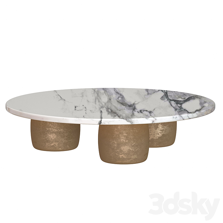 Round marble coffee table LUA - Table - 3D model