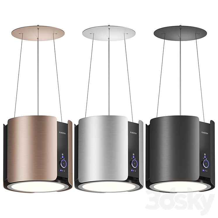 Cappa A Isola Klarstein Skyfall Smart | 402 M³/h | Controllo App E Manuale | Nero | Classe C - Foto 6