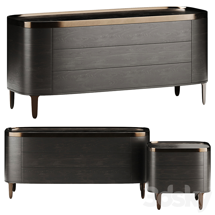 GENTLEMAN NIGHT By Poliform - Sideboard & Chest of drawer - 3D model