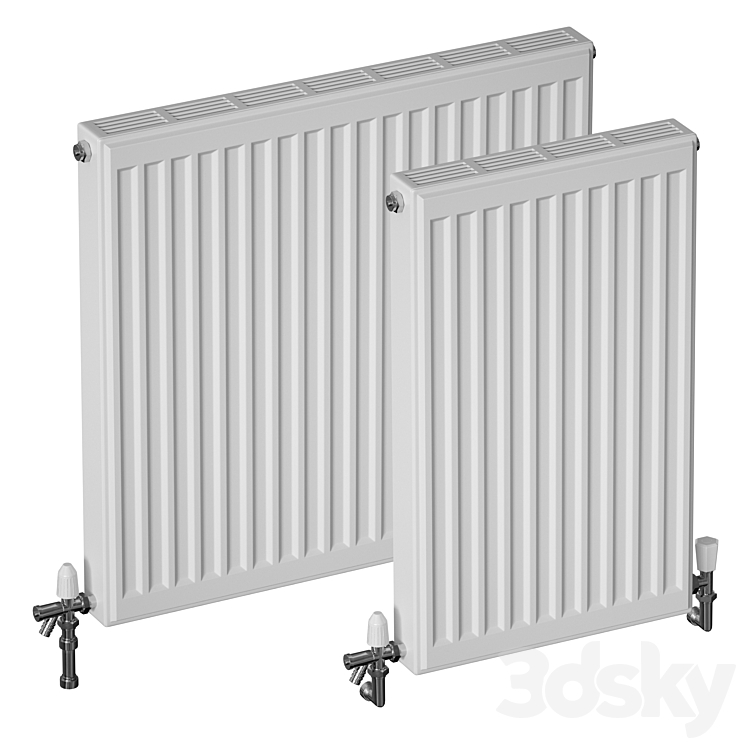 Heat Radiator 3d Model Heating radiator panel steel - Radiator - 3D model
