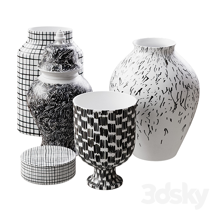 Post Scriptum Model Post Scriptum Vase by Cassina - Vase - 3D model
