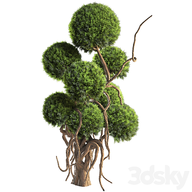 Topiary Ball Tree 377 - Tree - 3D model