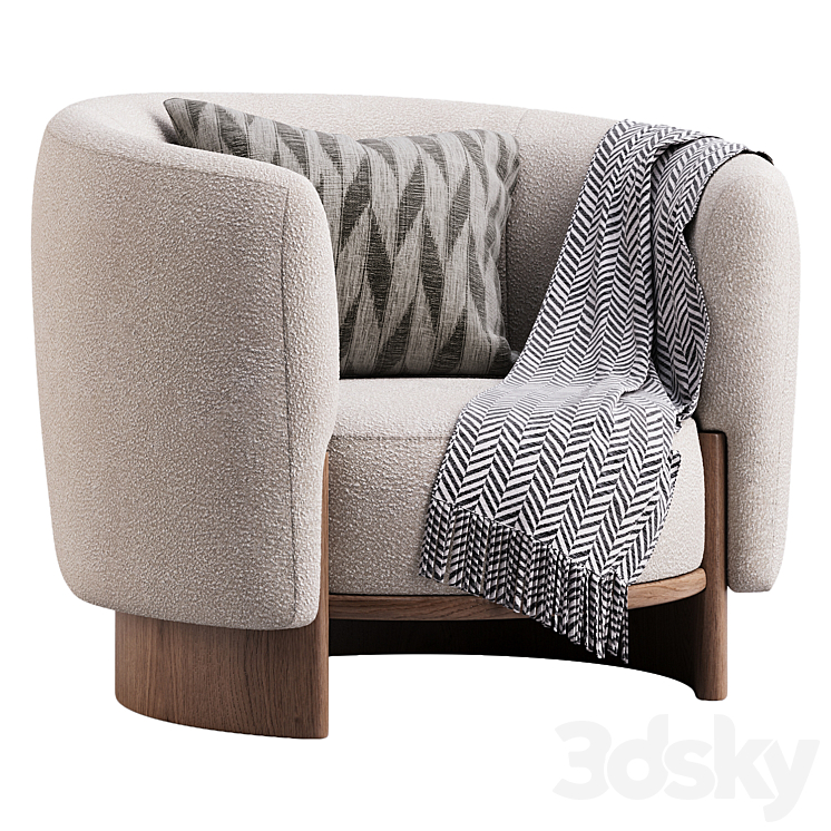Hug Armchair by Perla - Arm chair - 3D model