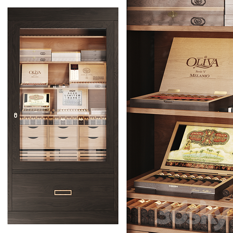 Built-in cigar rack - Rack - 3D model