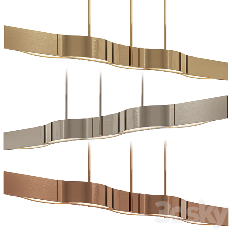 Kelly Wearstler Avant Linear Pendant - Pendant light - 3D model
