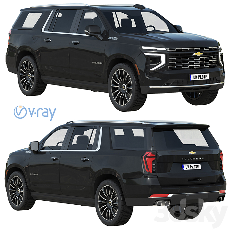 Chevrolet Suburban High Country 2025 Transport 3D model