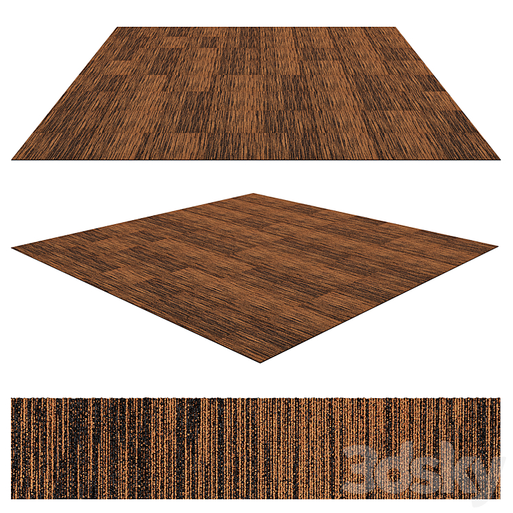 Carpet tile Modulyss First Decode 322 - Floor coverings - 3D model