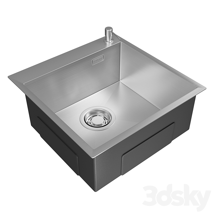 OM Washer EMAR EMB-117A with dispenser ED-401 - Sink - 3D model