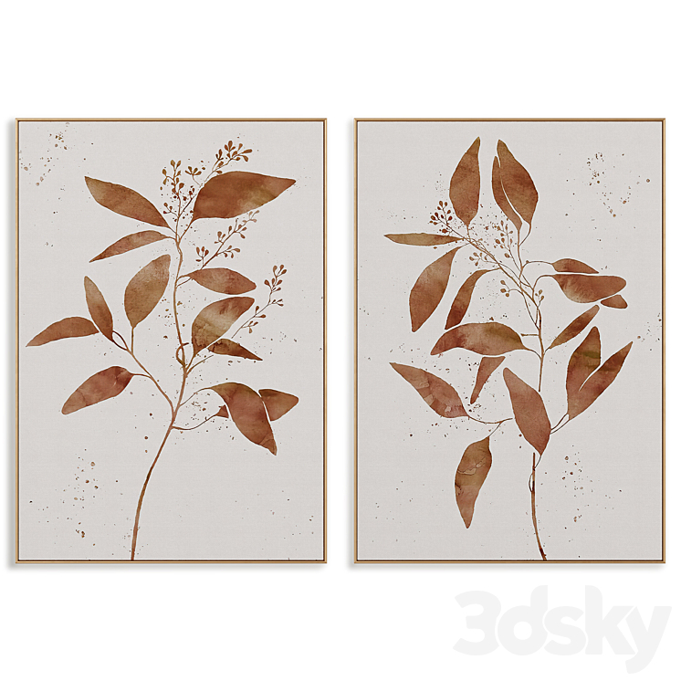Abstract Painting Frame set 0649 - Frame - 3D model