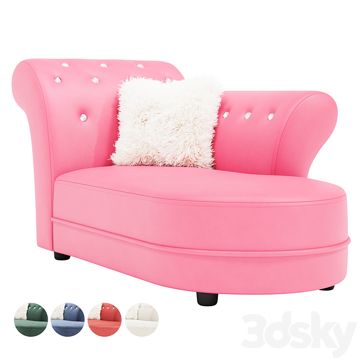 Children's sofa HONEY JOY | Princess Chaise Lounge Armchair | - Sofa ...
