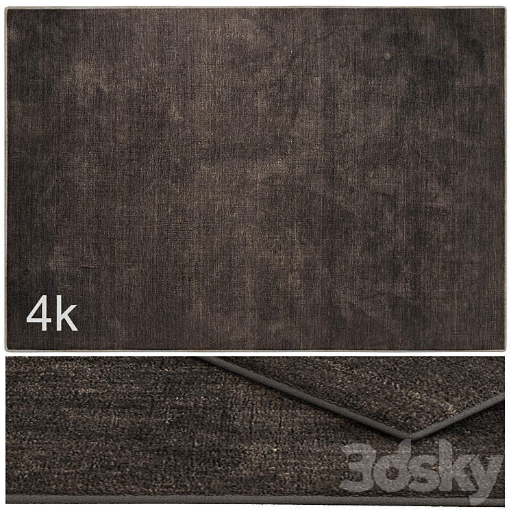 Carpet set 3129 - Wool Brown Rug / 4k - Carpets - 3D model