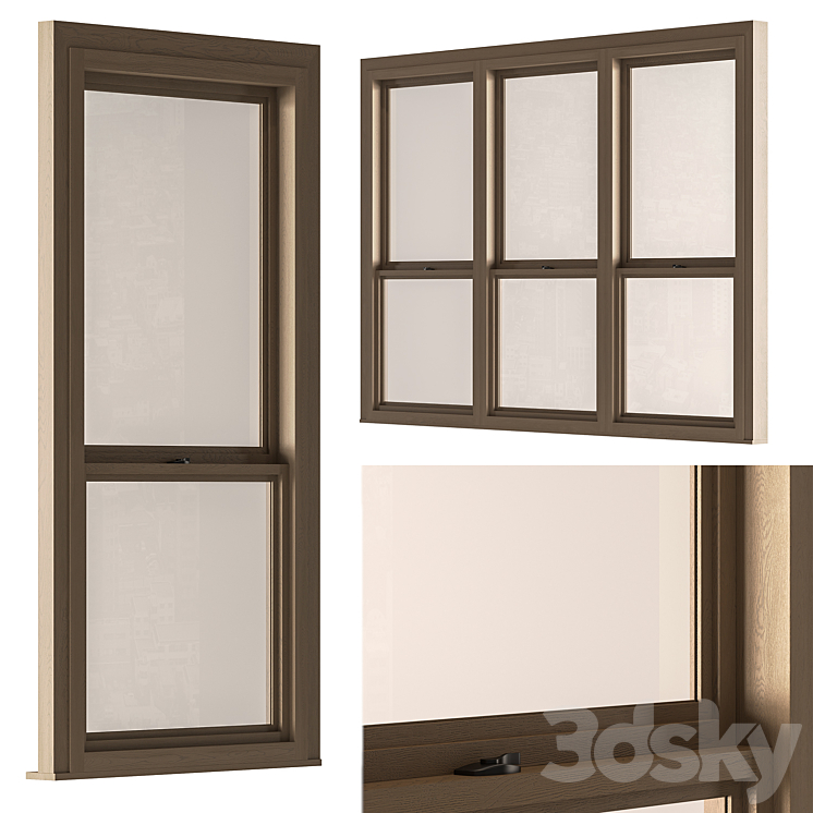 Axwin Frame Window Wooden Frame - Windows Set 37 - Windows - 3D model