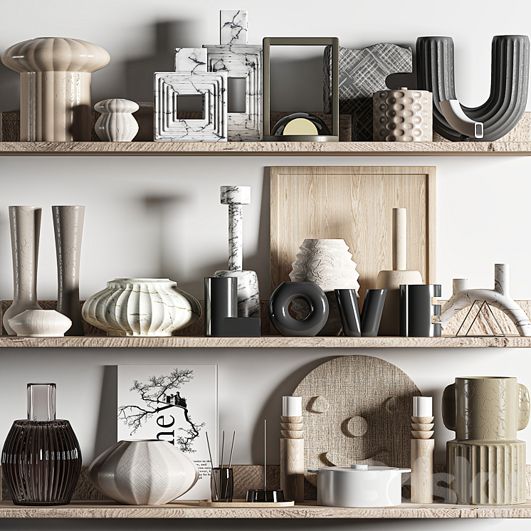 decorative set model 010 - Decorative set - 3D model