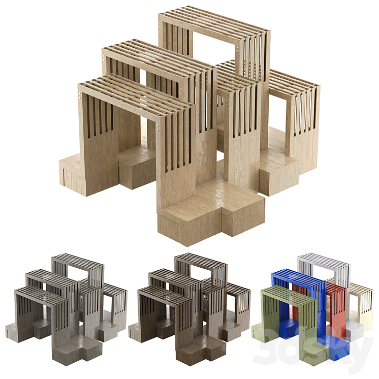 Modular wooden construction - Other - 3D model