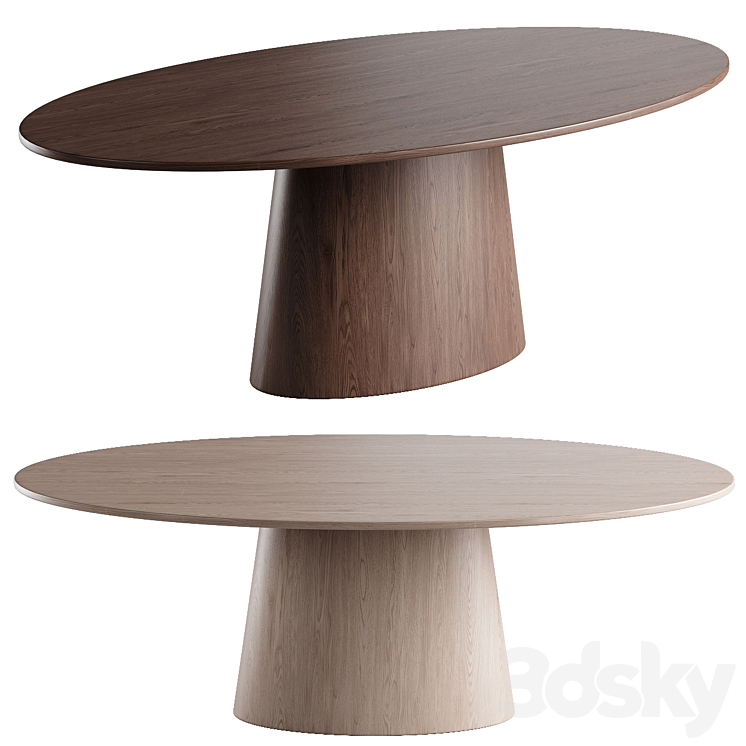 Oval dining table - Table - 3D model