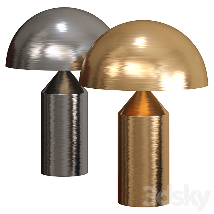 Atollo metal - Table lamp - 3D model