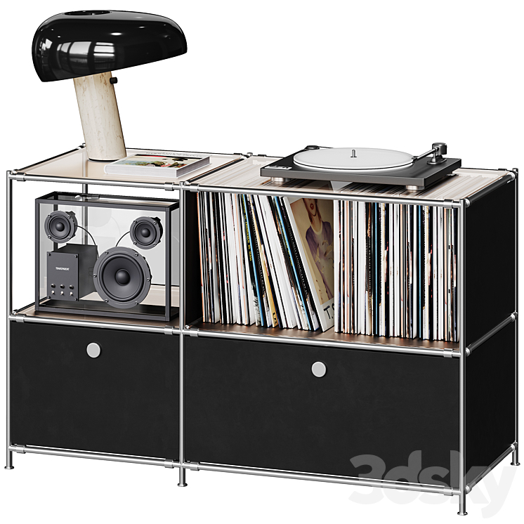 LP vinyl record storage - Rack - 3D model