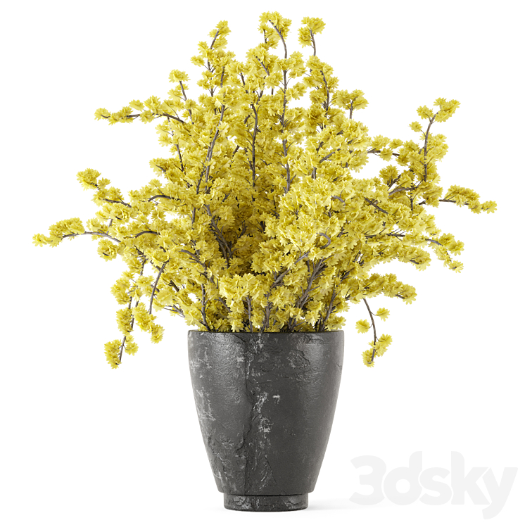 Plants Bouquet Collection Pot_Set 3353 - Bouquet - 3D model
