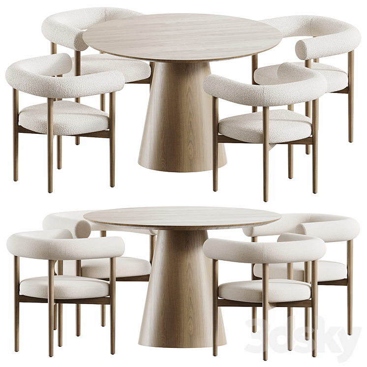 Rikko chair and table - Table + Chair - 3D model
