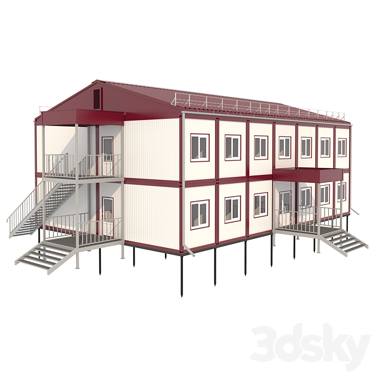 Module Building 3d Models Modular building 6 - Building - 3D model
