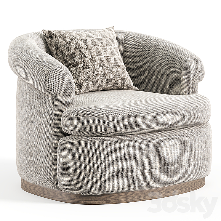 Grace Swivel Chair - Arm chair - 3D model