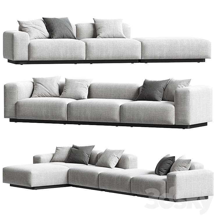 Soft Modular Sofa Set - Sofa - 3D model