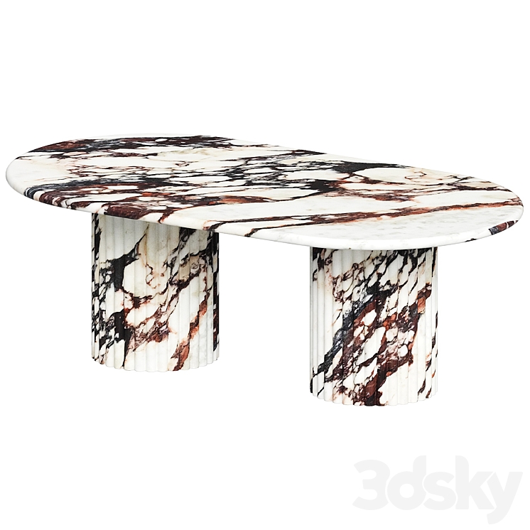 Marx Oval Marble Coffee Table - Table - 3D model