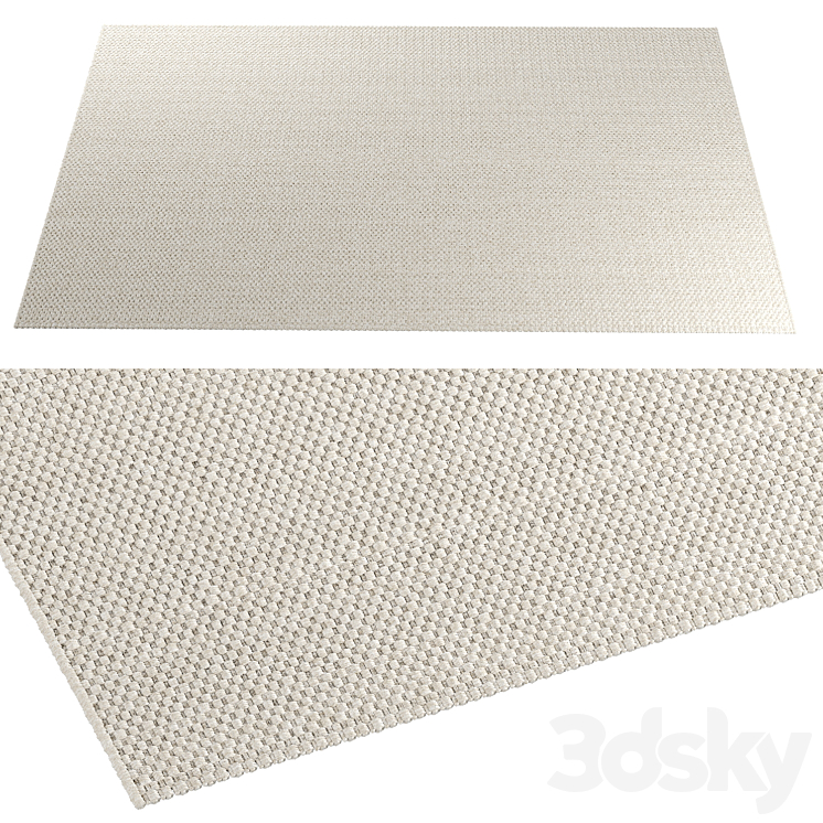 Cozy Basketweave Sweater Wool Rug - Carpets - 3D model
