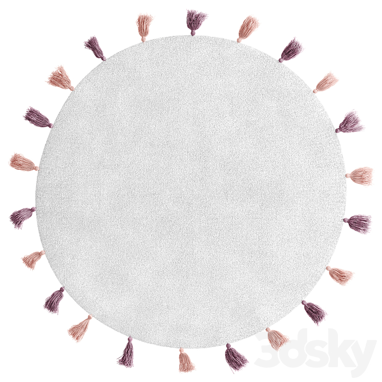 Set Kid´s Rug Malu Round by Benuta - Carpets - 3D model