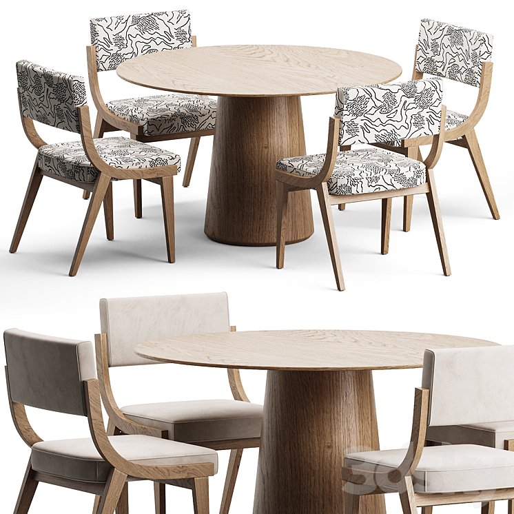 Dining Set 51 - Liang & Eimil Miami Dining Chair and Pov Round Dining ...