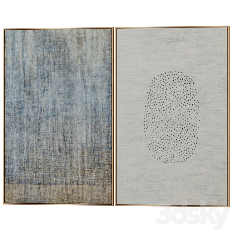 Abstract Painting Frame set 01063 - Frame - 3D model