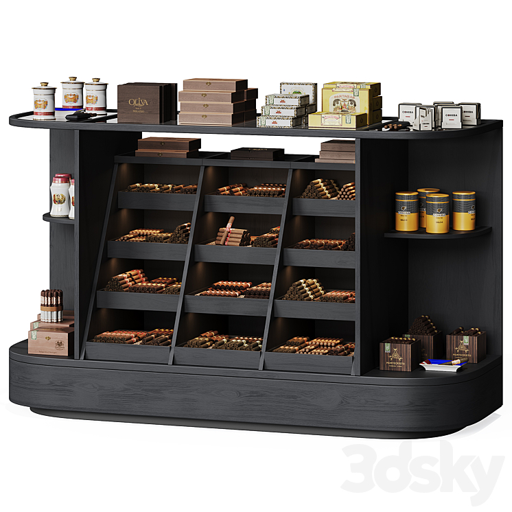 Cigar display rack - Rack - 3D model