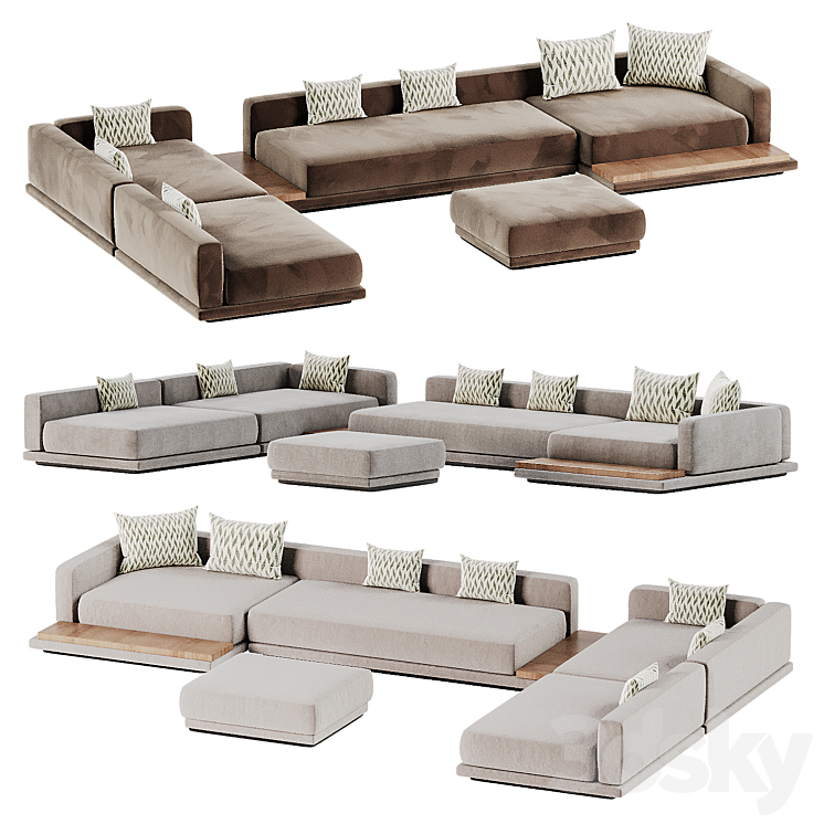 Minotti Horizonte Modular Sofa - Sofa - 3D model