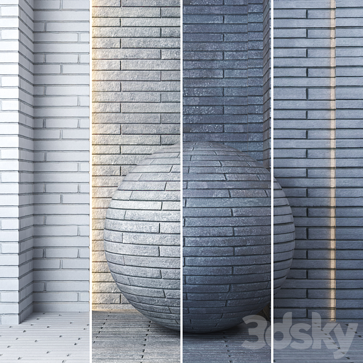 Linear Roman Brick (4K PBR Seamless) Collection - Reading Rock Moderno ...
