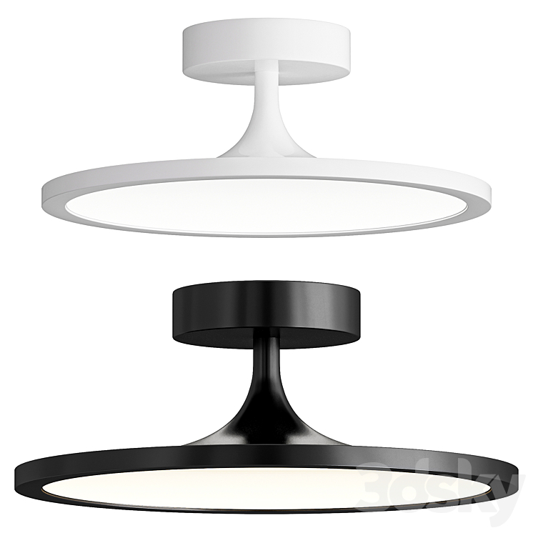 Single Led Mount Daveney Single Light LED Semi Flush Mount - Ceiling lamp - 3D model