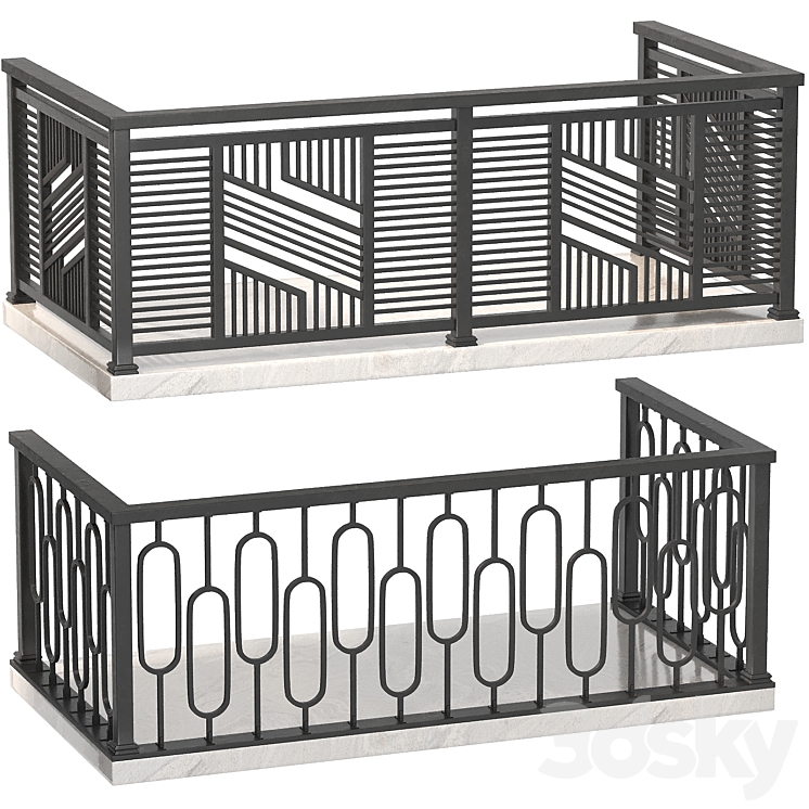Balcony Railings Design 03 - Facade element - 3D model