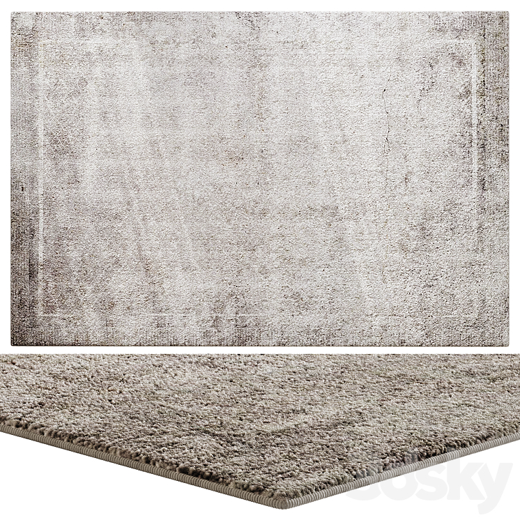 Solid Neutral Rugs Vena Neutral Beige Rug, Vena Beige Neutral Rug - Carpets - 3D model