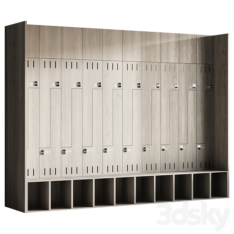 Sports locker 03, Locker room GYM 03 - Sports - 3D model