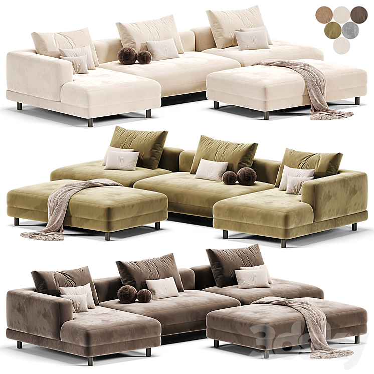 Wave Modular Mononova Wave Modular Sofa - Sofa - 3D model