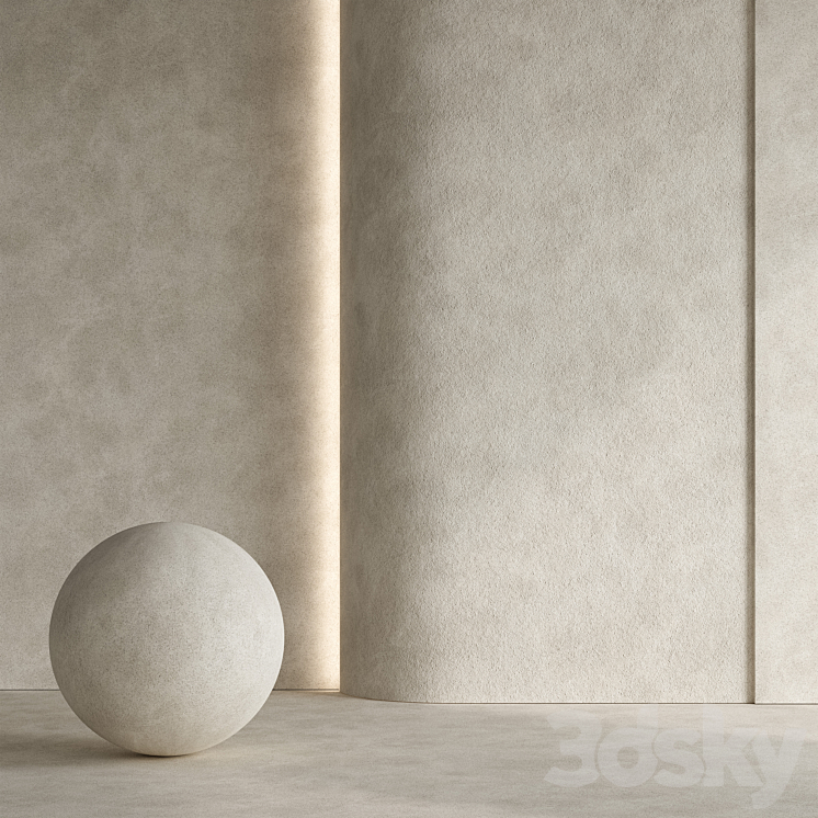Plaster Material 231 - Wall covering - 3D model