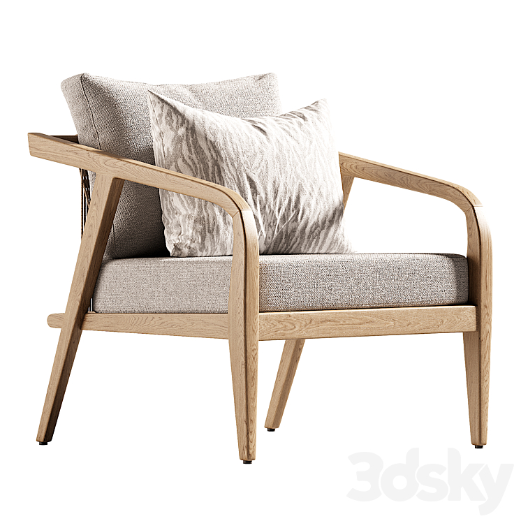 Copenhagen Leather Lounge Chair 2017 - Arm chair - 3D model