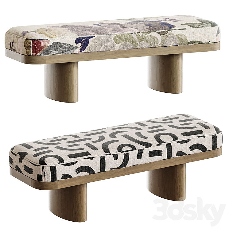 Bench Material Types Sparrow Ella Bench - Other soft seating - 3D model
