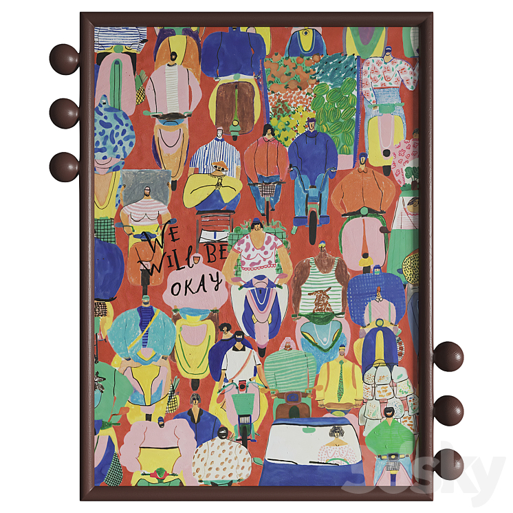 Abstract Wall Art - Frame - 3D model